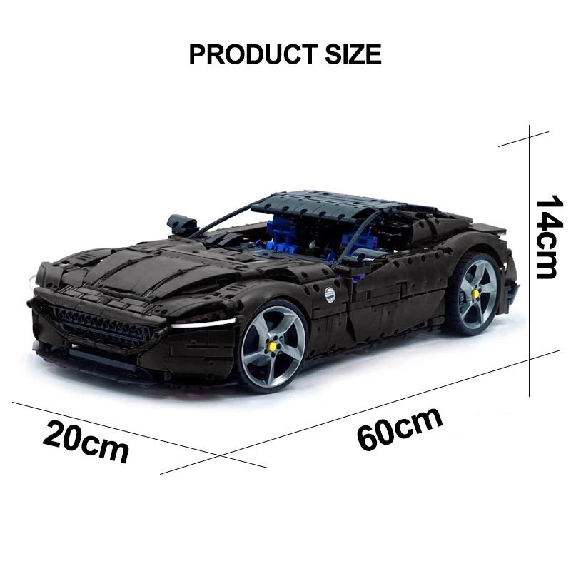 MOC-123057 التقنية 1:8 سوبر سيارة رياضية نموذج الجمعية اللبنات الطوب لتقوم بها بنفسك لغز لعبة عيد الميلاد هدايا عيد الميلاد للأطفال