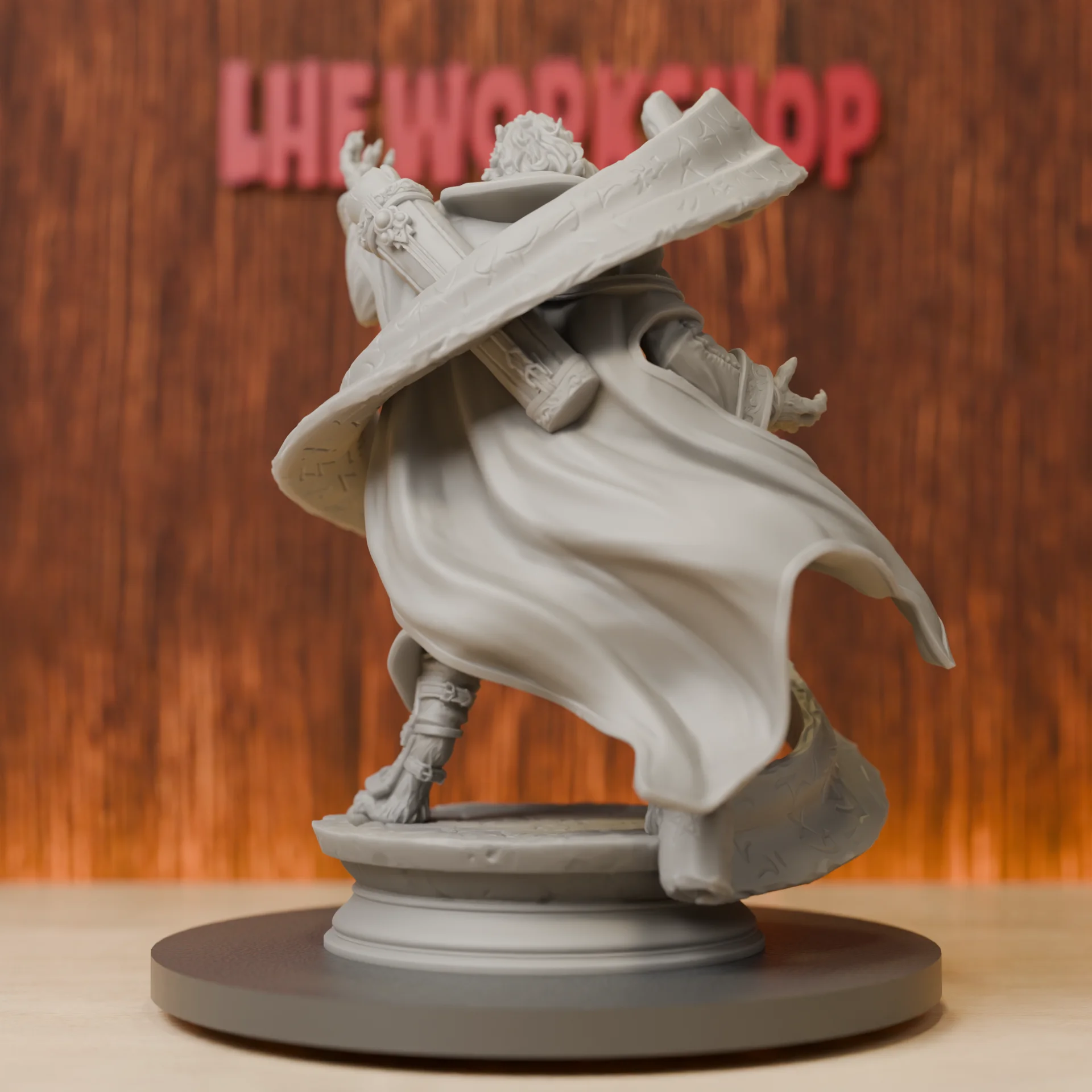 Lionfolk Scroll Sorcerer Miniatures | 28mm-75mm | Resin 3D Printed DND Pathfinder Mini | Unpainted Grey