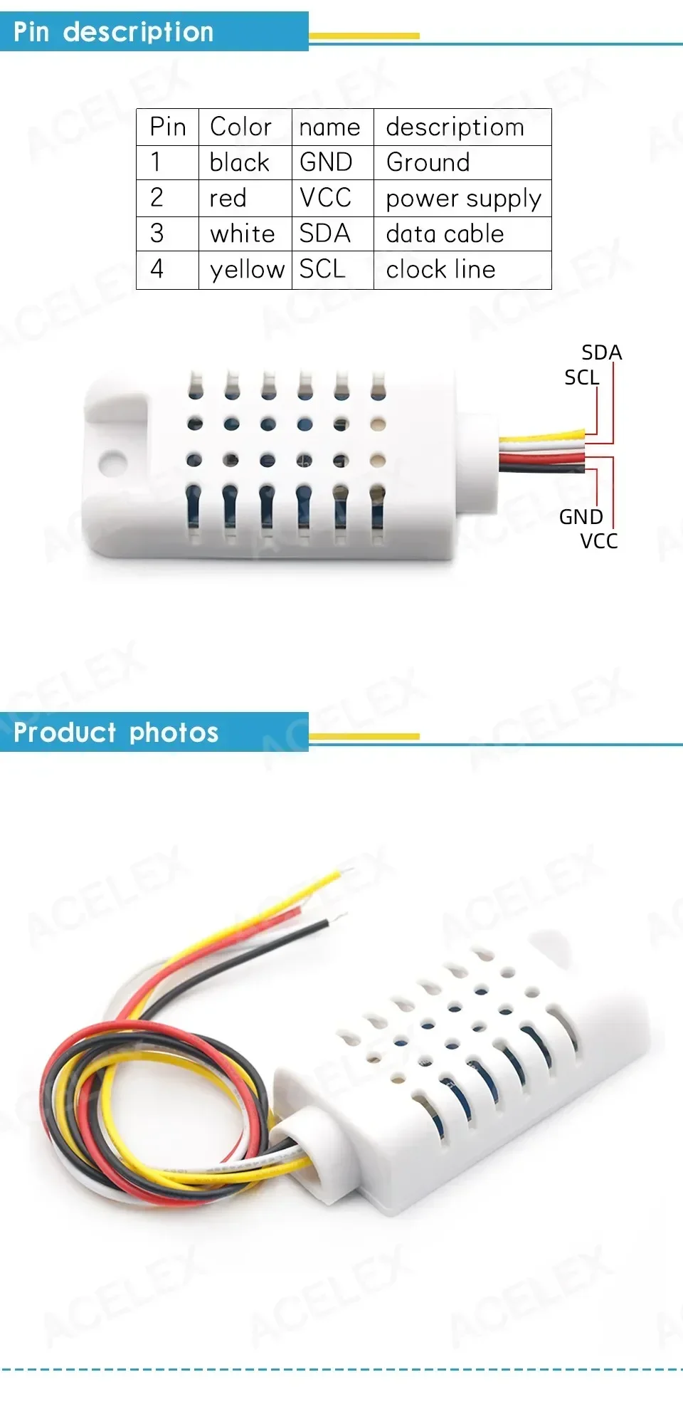 NUOVO SHT30 Uscita Digitale Modulo Sensore di Temperatura e Umidità IIC I2C Interfaccia 3.3V Per Arduino LOTTO FAI DA TE