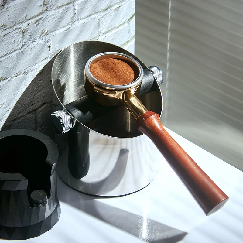 Commercial Knock Box Barista Waste Coffee Grounds Container 1.2L Large Capacity with Rubber Bar for Cafe Shop Home Use