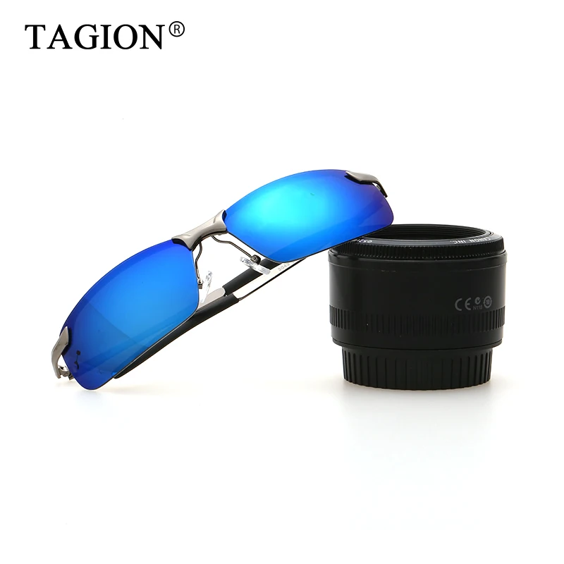 Óculos de sol fotocromático sem aro polarizados para homens, lentes retangulares, UV400 óculos, condução, moda, 3043, 2024