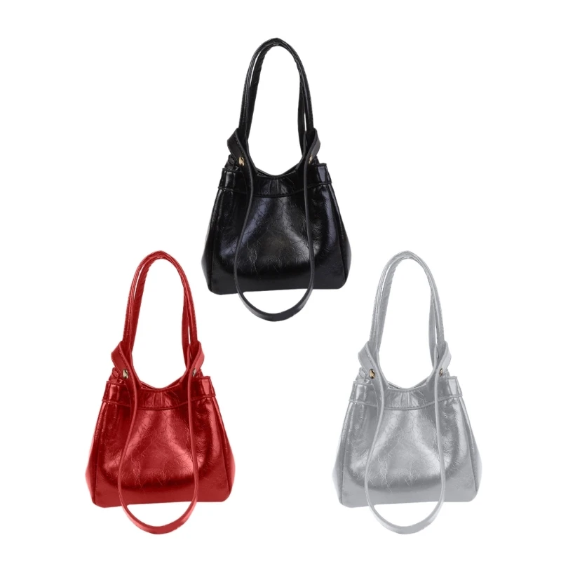 

Sleek and Roomy Bucket Bag PU Leather Handbag Shoulder Bags for Professionals