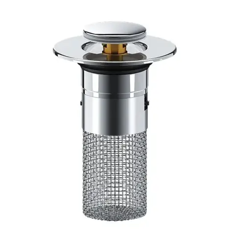 Easy-Clean Sink Drain Cover – Stainless Steel Filter with Leak-Proof Silicone Seal, Prevents Clogs