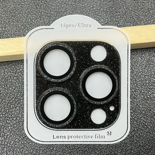 Bling Metal 9H Tempered Glass Camera Protector for iPhone 15 Pro Max Plus 14 Glitter Alloy Shield Lens Rings Cap Full Cover Film - Image 10