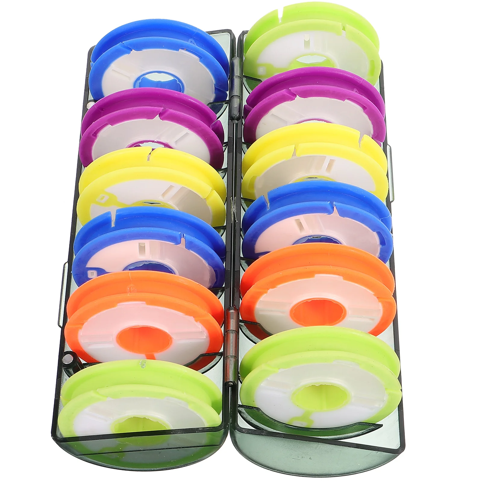 Silicone Fish Reel Main Line Box Fishing Storage 1pcs (12 Shafts) Twine Polycarbonate Supplies Child Cases Equipment