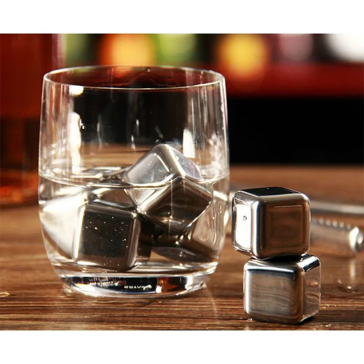 Stainless Steel Ice Cubes Reusable Chilling Stones For Whiskey Wine Beer Cooler Soccer Ball Whiskey Stones Bar Chiller Tools DH9