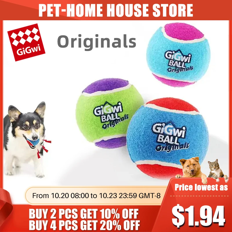 

GiGwi 3PCS Pets Dog Game Ball Sound Puppy Chewing Interactive Ball Teething Molar Bite Resistant Dogs Toy Pet Training Products