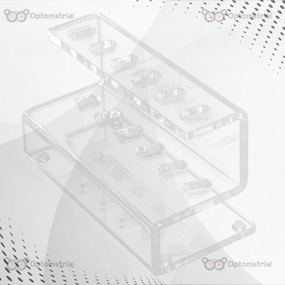 RRSH-6 Optometry Flippers Rack Set 6 Holes Cystal Clear Acrylic 6 mm thickness (Rack Set Not included)