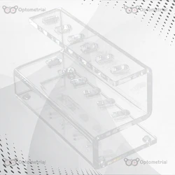 RRSH-6 Optometry Flippers Rack Set 6 Holes Cystal Clear Acrylic 6 mm thickness (Rack Set Not included)