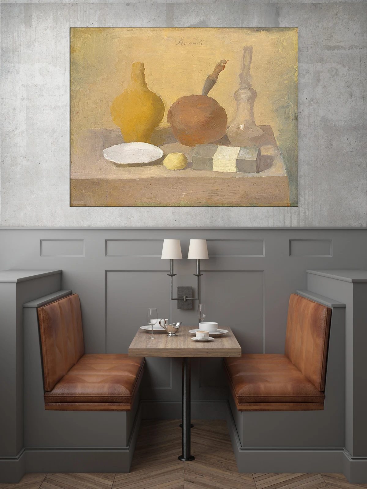 Free  Shipping100% handmade Abstract Oil Painting reproduction on linen canvas,Still Life 1925 by Giorgio Morandi,Museum Quality