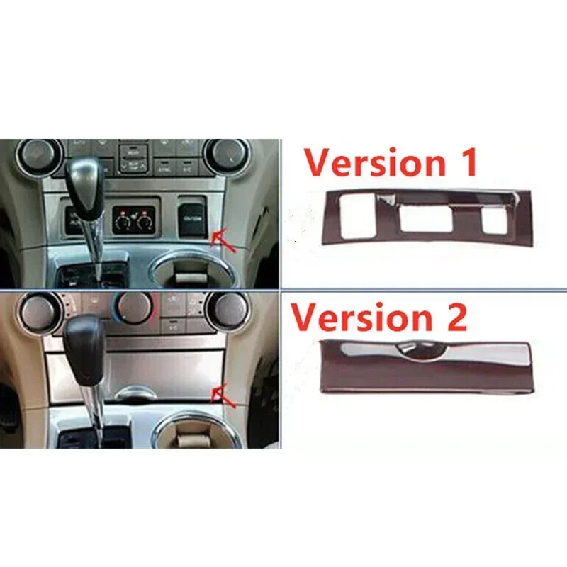 7Pcs/Set ABS Left Hand Drive Console Shift Panel Trim Gear Shift Head Cover For Toyota Highlander 2008 2009 2010 2011 2012 2013