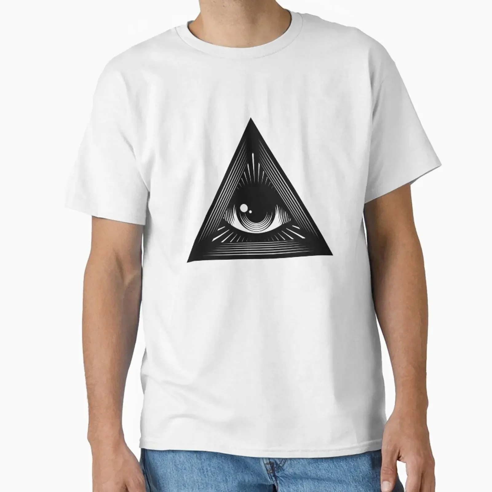 Eye of providence All seeing designed and sold by OniPicturesShop vintage Washed Slightly Stretched Unisex Breathable