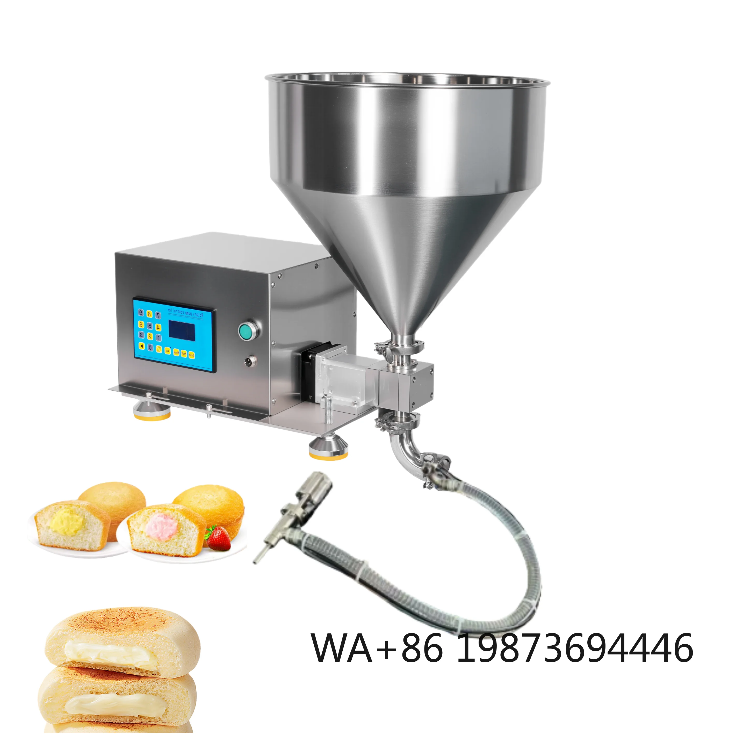 

Hot Sale Stainless Steel Rotor Lobe Pump, Viscous Sauce Yogurt Cream Filling Machine