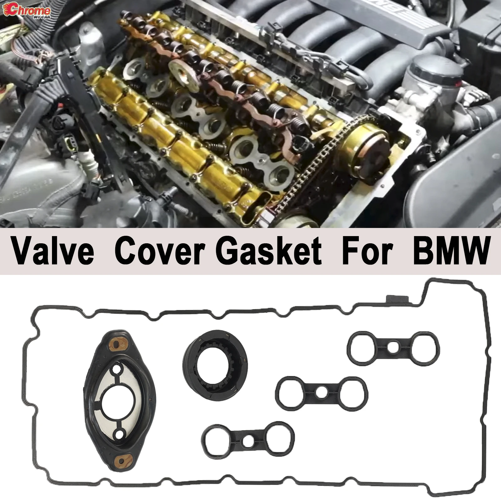 Accessories Valve Cover Gasket Set For BMW 3 Coupe X1 X3 X5 Z4 323i 325i 328i 330i 528i 2.0 3.0L 2005-13 11127582245 11127559311