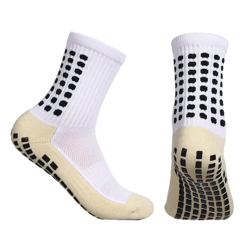 Men's Football Soccer Socks Sports Cycling Grip Socks Anti Slip Non Slip Grip Pads for Football Basketball New Soccer Equipment