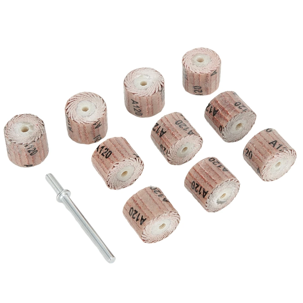 Set of 10 Flap Wheel Sanding Discs 12mm Grit Options #80 #120 #240 #320 #600 Perfect For Various Grinding Tasks