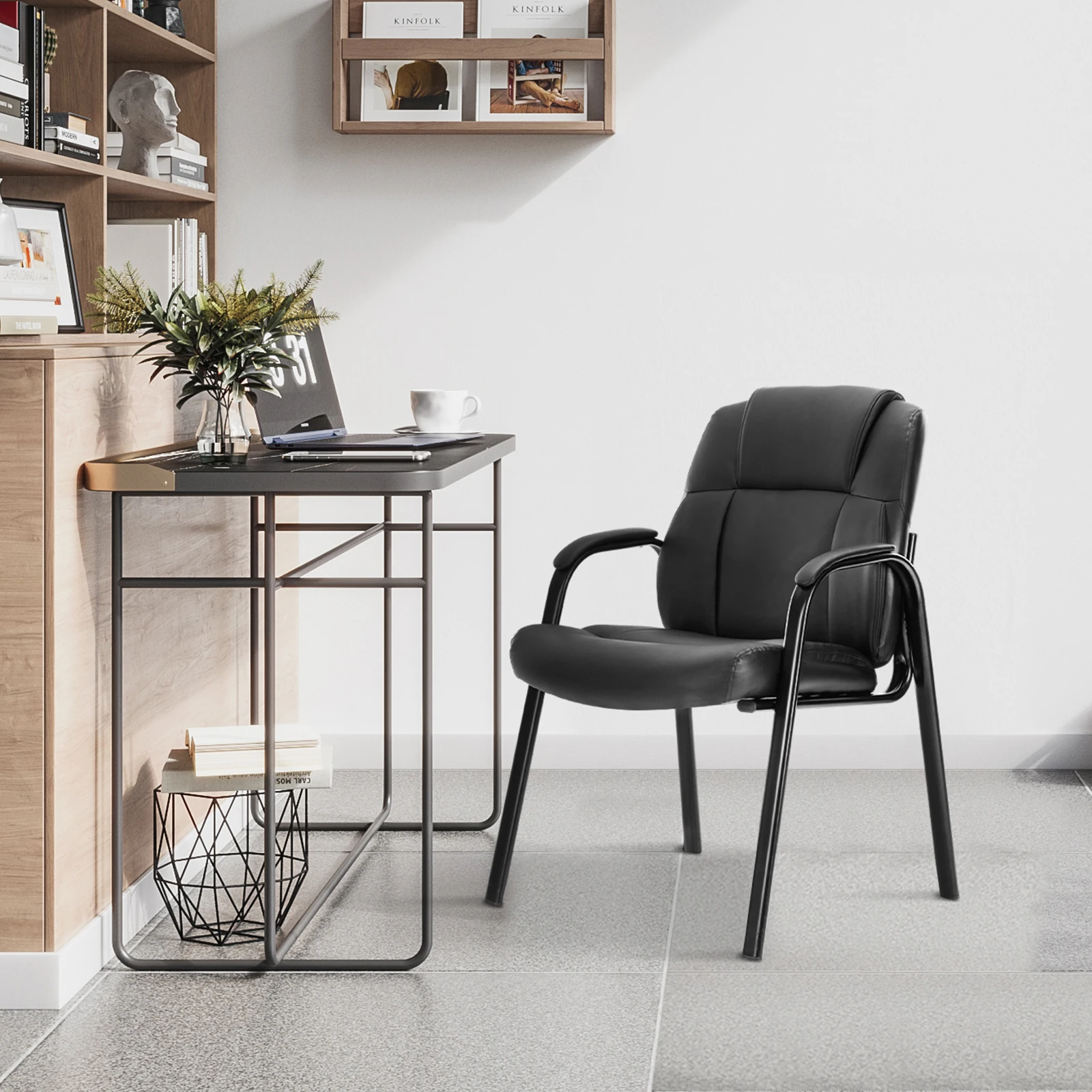 

MCQ Ergonomic Padded Backrest Office Chair Waterproof PU Leather Thickened Cushion and Durable Steel Structure Chair For Office