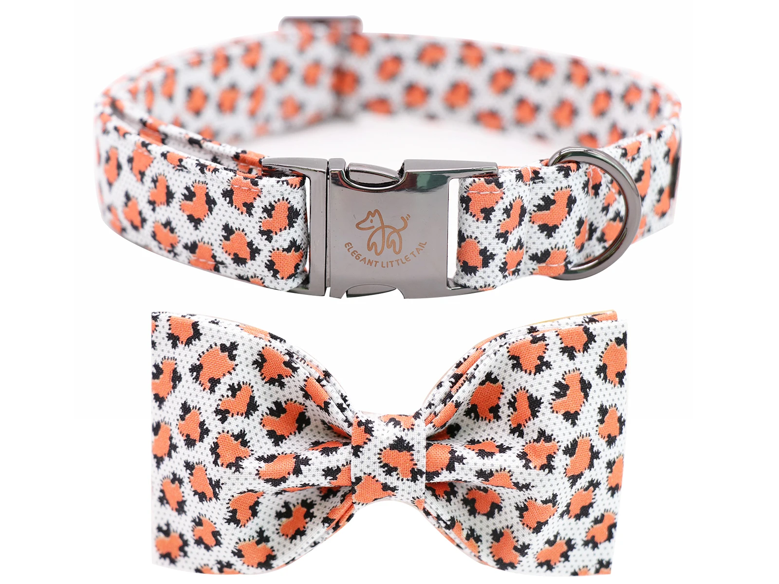 

Elegant little tail Dog Collar with Bow Cotton Webbing Bowtie Dog Collar Adjustable Dog Collars for Small Medium Large Dogs