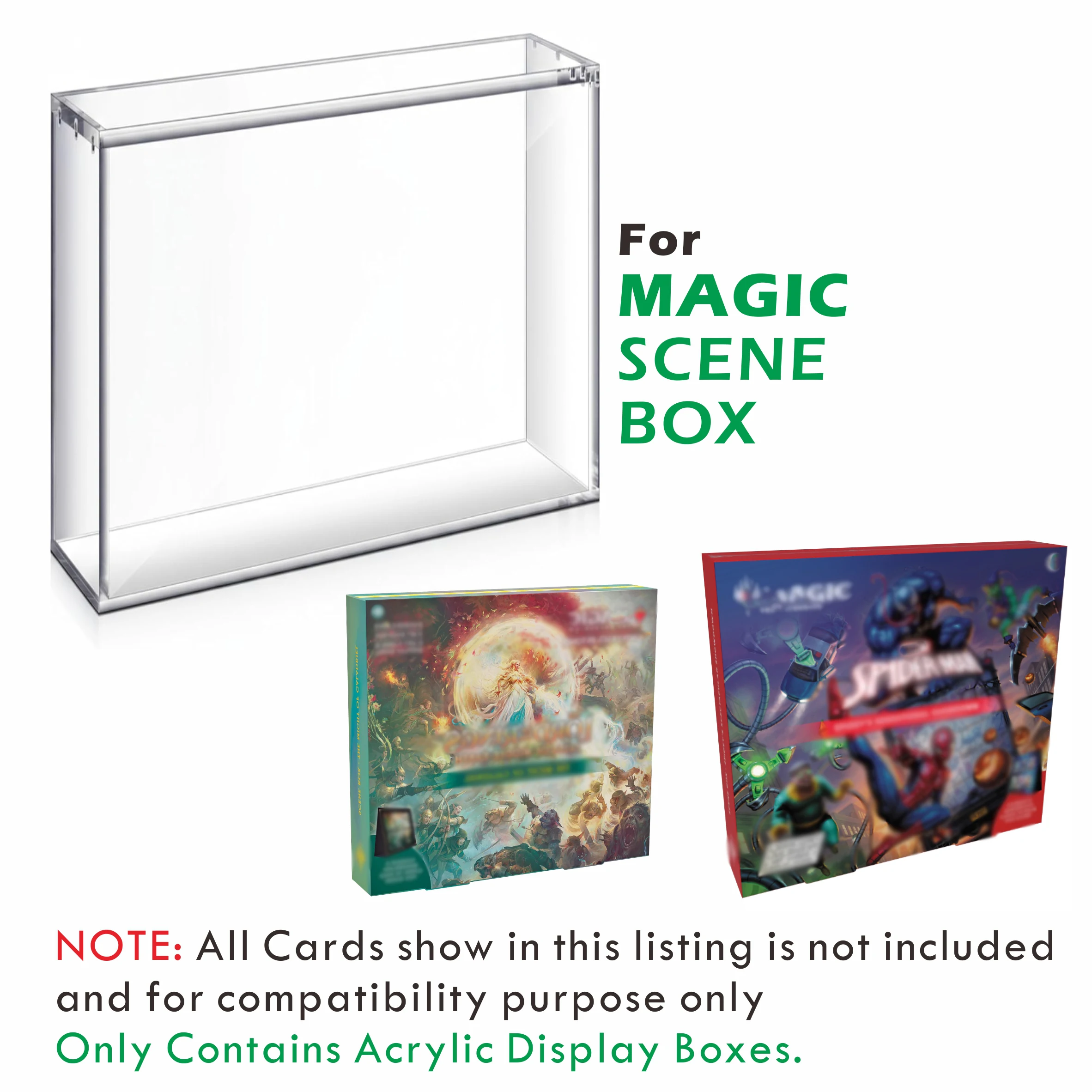 حافظة عرض مغناطيسية من الأكريليك لصندوق MAGIC SCENE BOX مقاس 5 مم حافظات عرض شفافة للمقتنيات