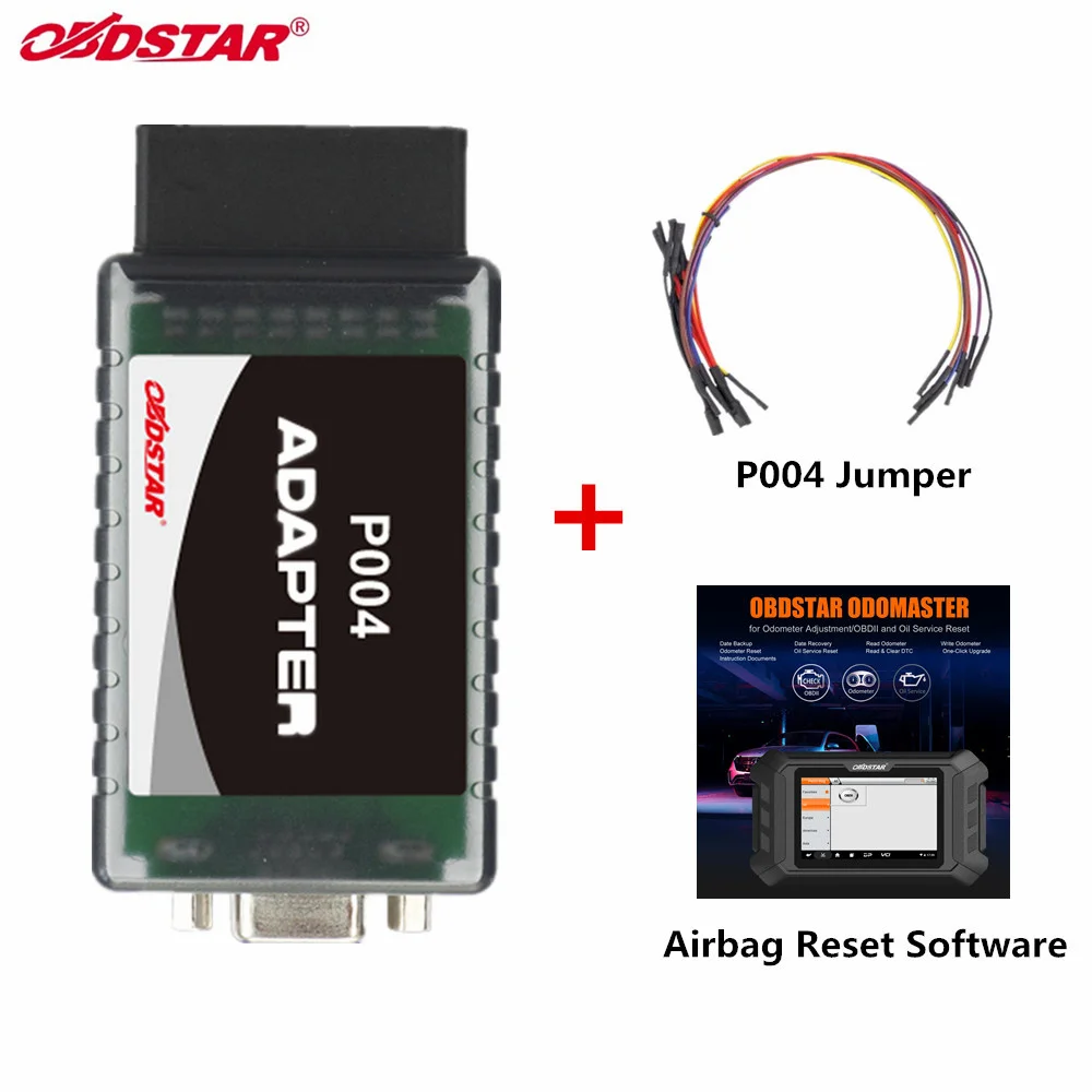 Адаптер OBDSTAR P004 + Перемычка P004 + Программное обеспечение авторизация плюс работа с X300 DP Plus/Odo Master/P50 для сброса подушки безопасности