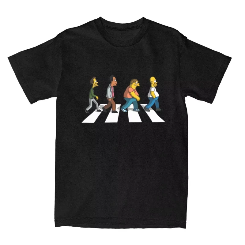 2026 Neues Umweltfreundliches Sommer-Herren-T-Shirt Simpsons Dad Sidewalk Baumwoll-Tee Modisches Ästhetisches Design Geschenk Grafik-T-Shirts