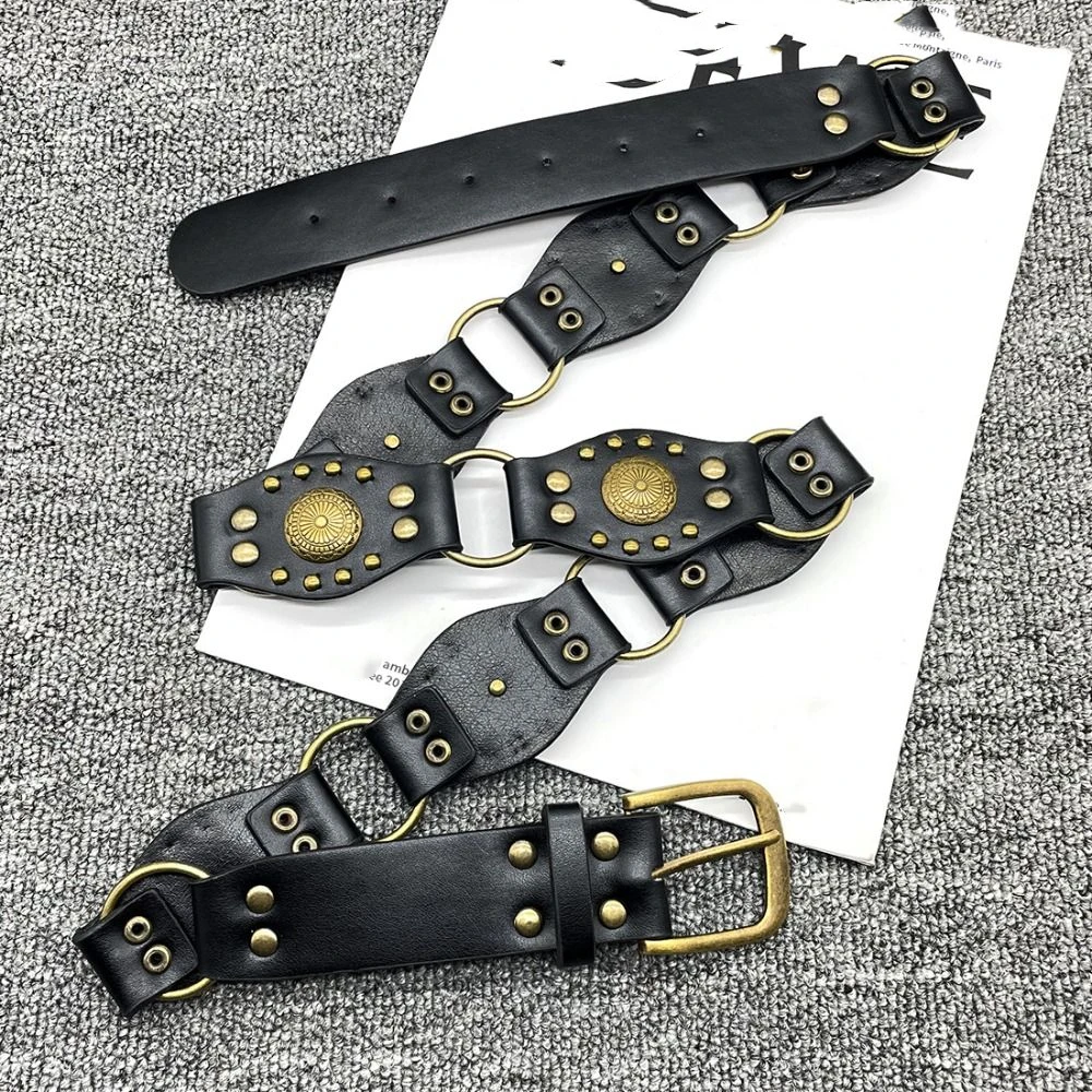 Jeans Decor Y2K Hollow Waistband Korean Style Trouser Decoration West Cowboy Waist Belt Strap Buckle Skirt Accessories