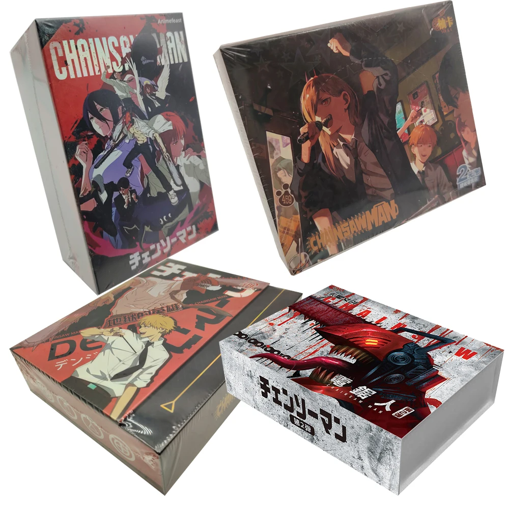High Score Japanese Anime Chainsaw Man Collection Card Cartoon Unique Style Cool Characters Fashion Practical Cards Adult‌ Gifts