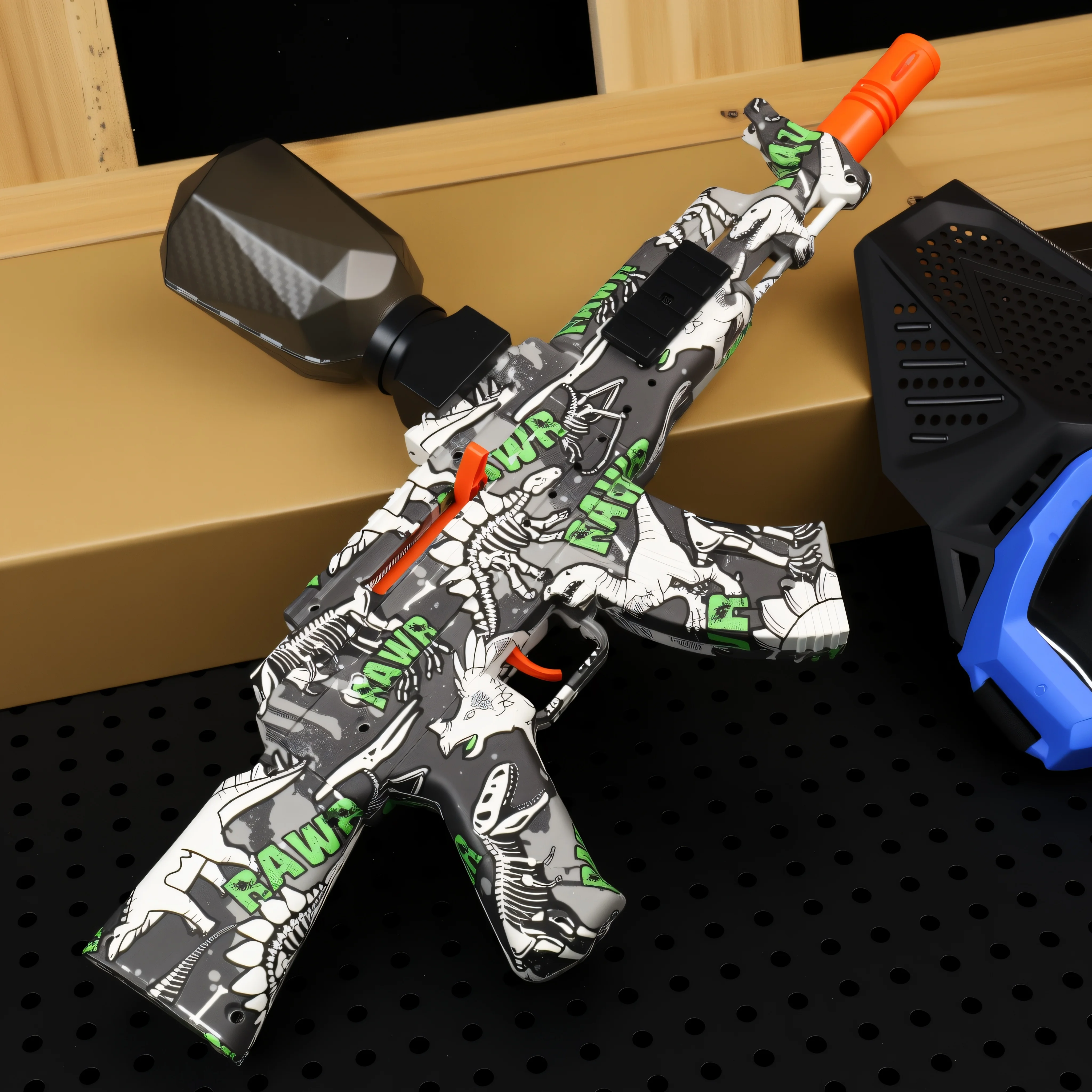 Blaster eléctrico recargable AK47 M416 - Acabado metálico - Pistola de juguete automática para exteriores para batallas de equipo - Ideal para vacaciones