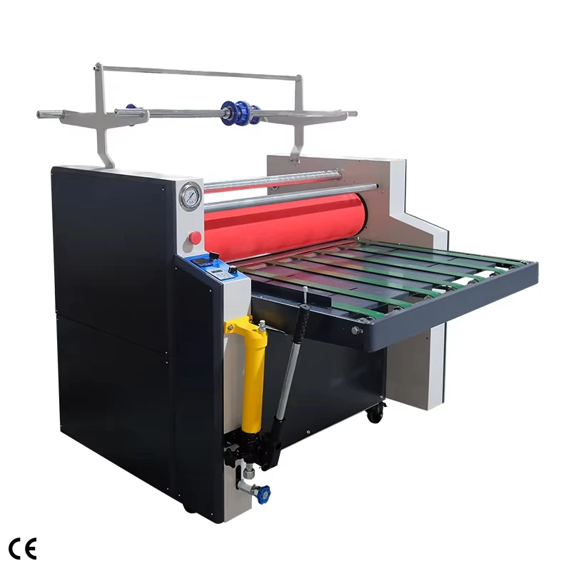 SMFM920T 890mm Hydraulic Cold Ironing and Laminating Machine Oil Heating Laminator with Rewinding