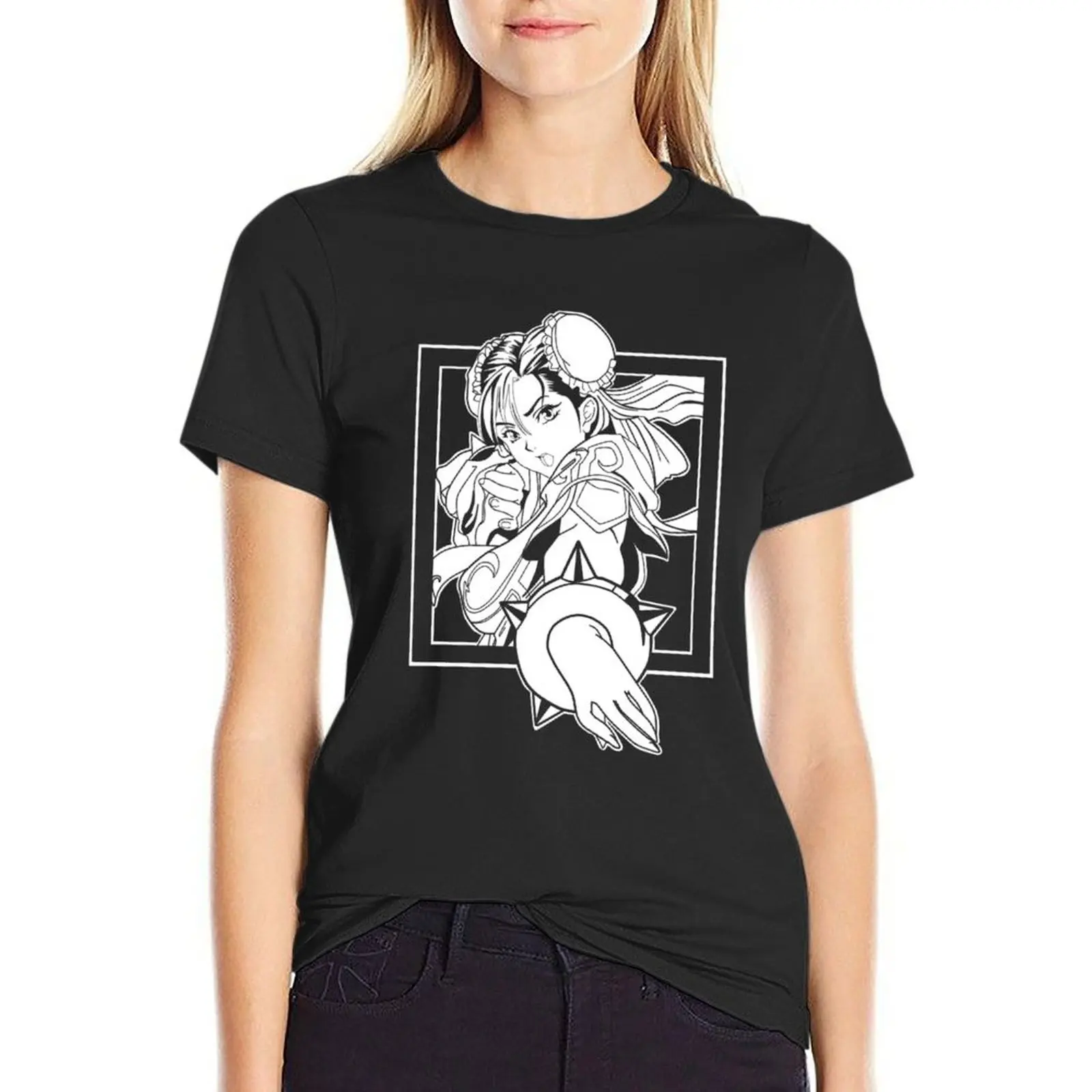 

CHUN-LI MANGA ANIME CARTOON GIFT T-Shirt funnys tops tshirts woman