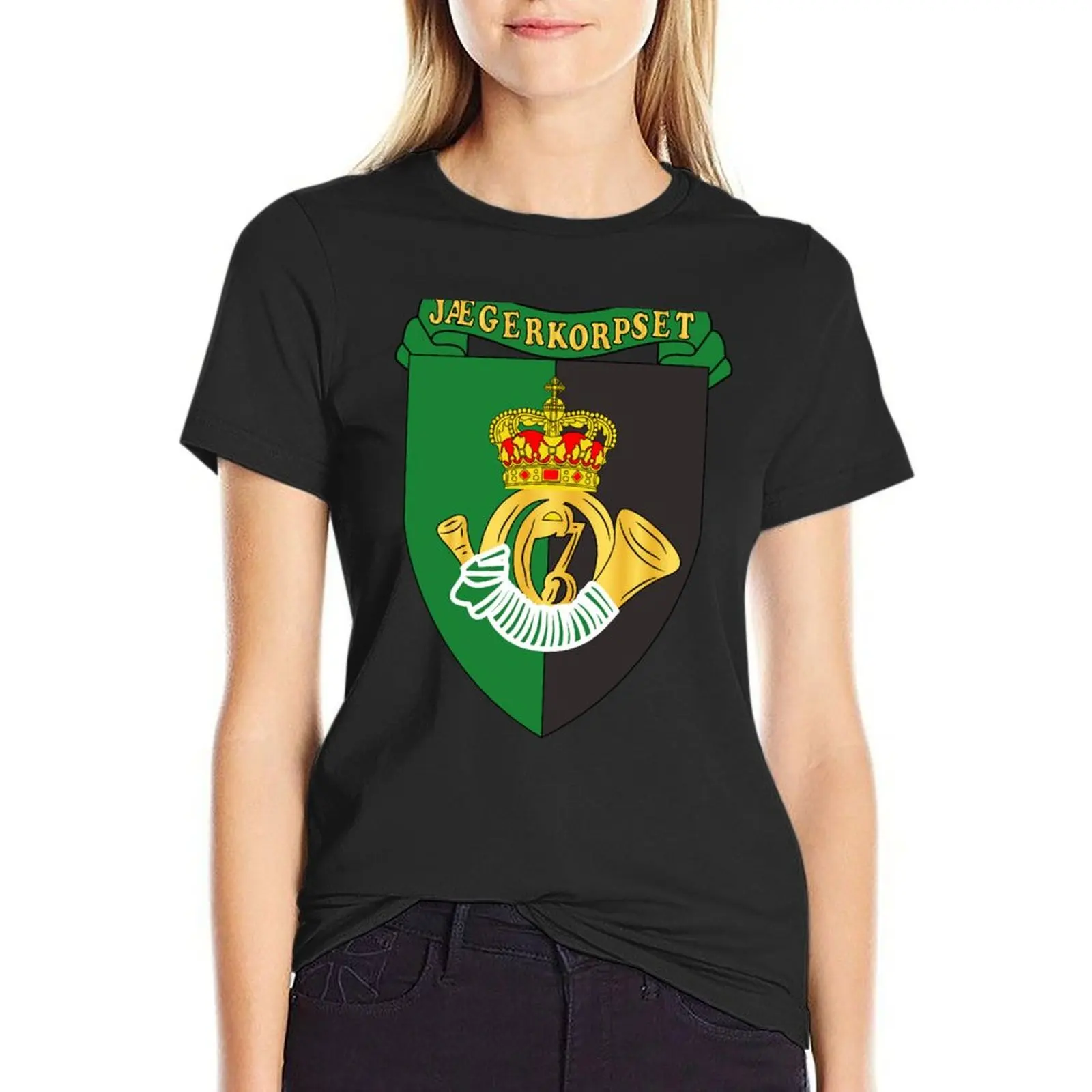 Denmark - Jaeger Corps - Special Opns Command wo Txt T-Shirt Female clothing summer clothes tops for Women