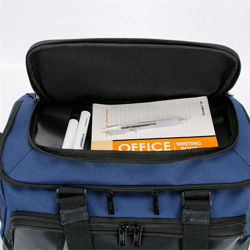 

Новинка 20236, сверхпрочная сумка для инструментов 1680D, встроенный скользящий карман с карманом на молнии для органайзера для инструментов, подарок для электрика