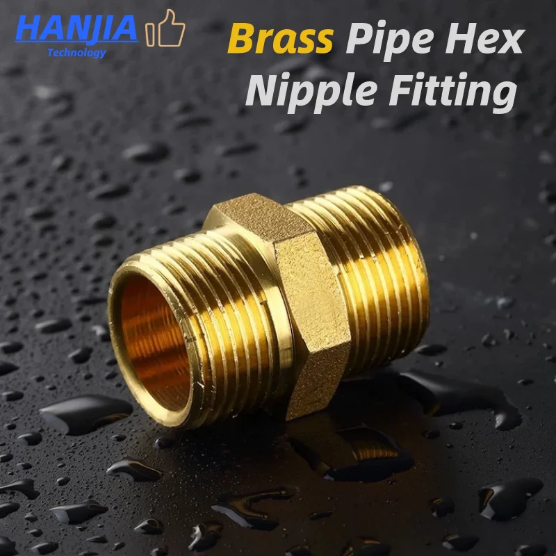 

Brass Pipe Hex Nipple Fitting Quick Adapter 1/8" 1/4" 3/8" 1/2" 3/4" 1" BSP Male Thread Water oil and gas Connector