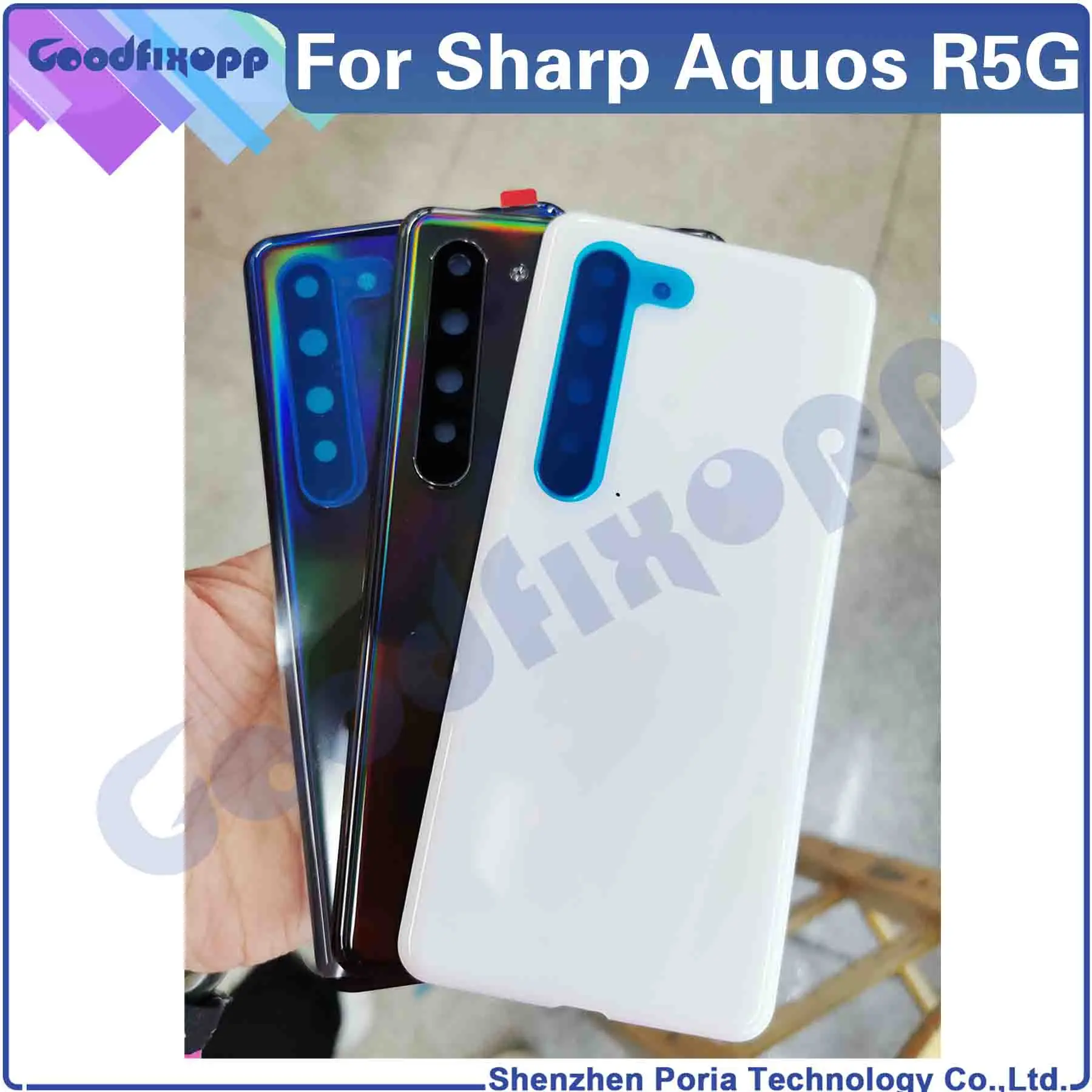 For Sharp Aquos R5G R5 SH-51A SHG01 SH-R50 LCD Display Touch Screen Digitizer Assembly Back Cover Rear Case Middle Frame