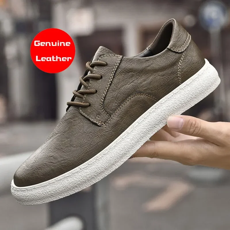 Comfortable male outdoor shoes genuine leather mens sneakers mens fashion Oxford shoes casual lace-up formal business footwear