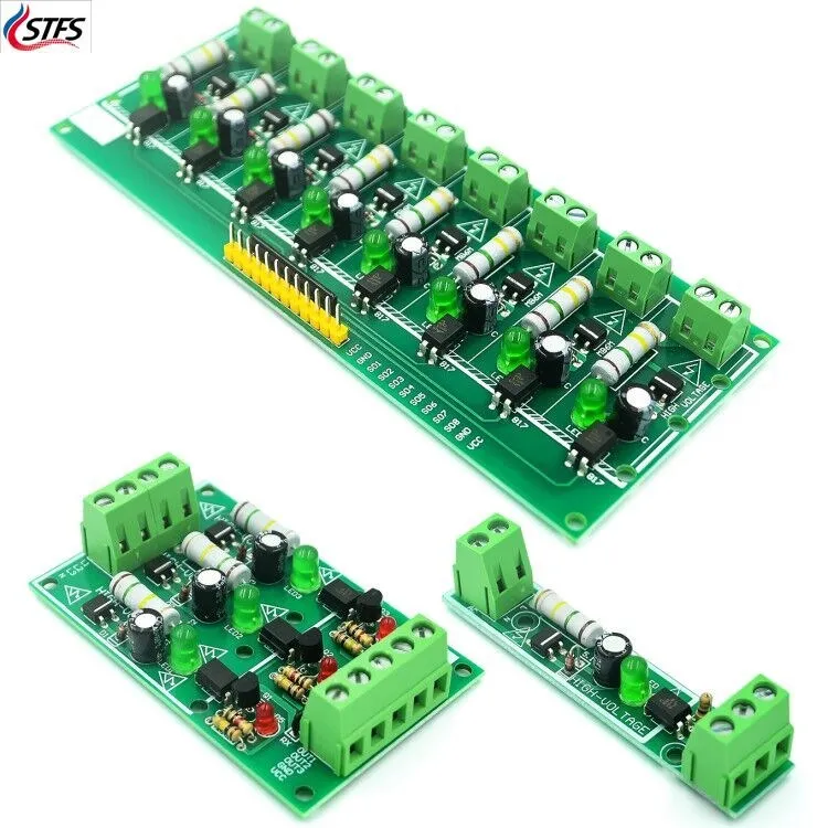 1 3 8 Bit AC 220V Optocoupler Isolation Module Voltage Detect Board Adaptive 3-5V For PLC Isolamento Fotoaccoppiatore Module