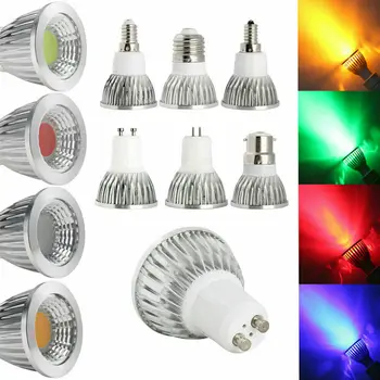 E12 E14 E27 B22 GU10 GU5.3 lampadina faretto LED dimmerabile COB 6W 9W 12W lampada Ultra luminosa a risparmio energetico Home Party AC 110V 220V