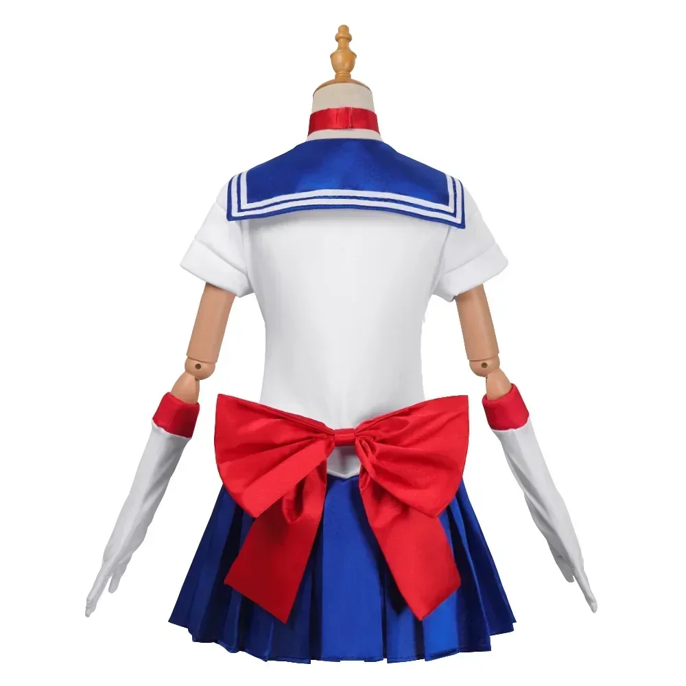 Anime Sailor Moon Cosplay Costume Tsukino Usagi Uniform Dress Outfits Cosplay Yellow Wig Halloween Carnivl Party Women - view 4