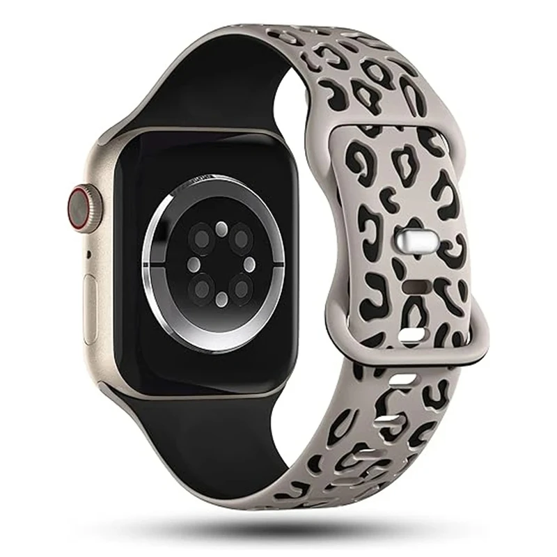 Engraved Pattern Silicone Band For Apple Watch 44mm 45mm 49mm 46mm 38 40 41mm Sport Strap Iwatch Series Ultra 11 10 9 8 SE 7 6 5