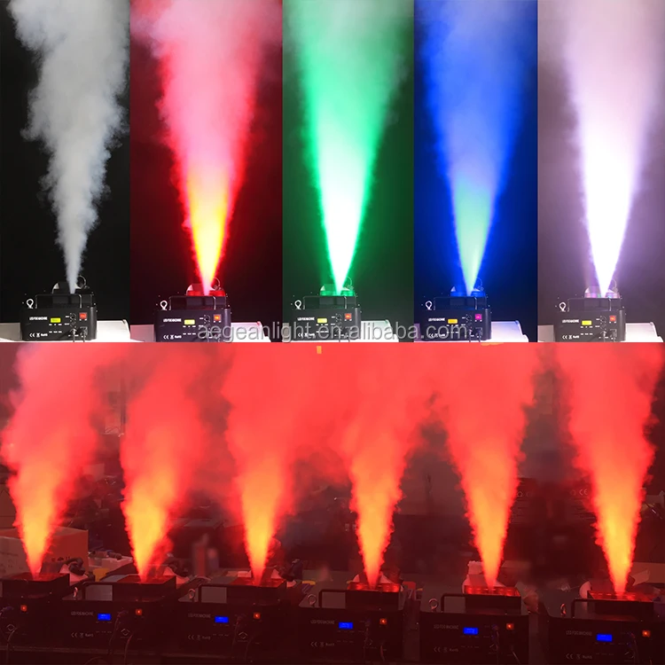 1500w Upward Spray Smoke Machine 24x3w LED light Built in Receiver LED Fog Machine