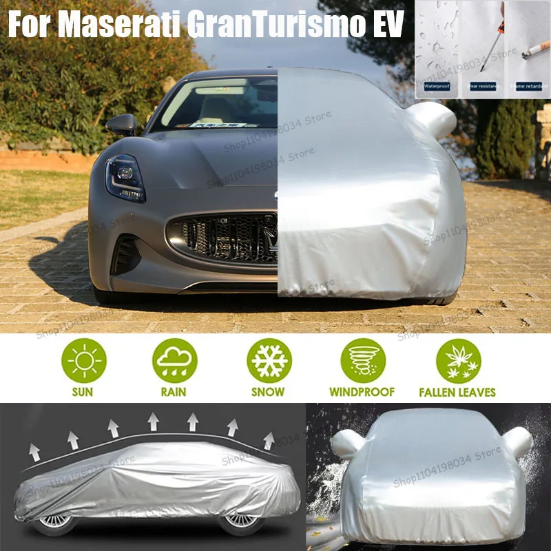 

For Maserati GranTurismo EV Auto snow Anti dust Sunscreen Anti-uv Anti peeling paint And Anti Rainwater 210t car cover Car cove