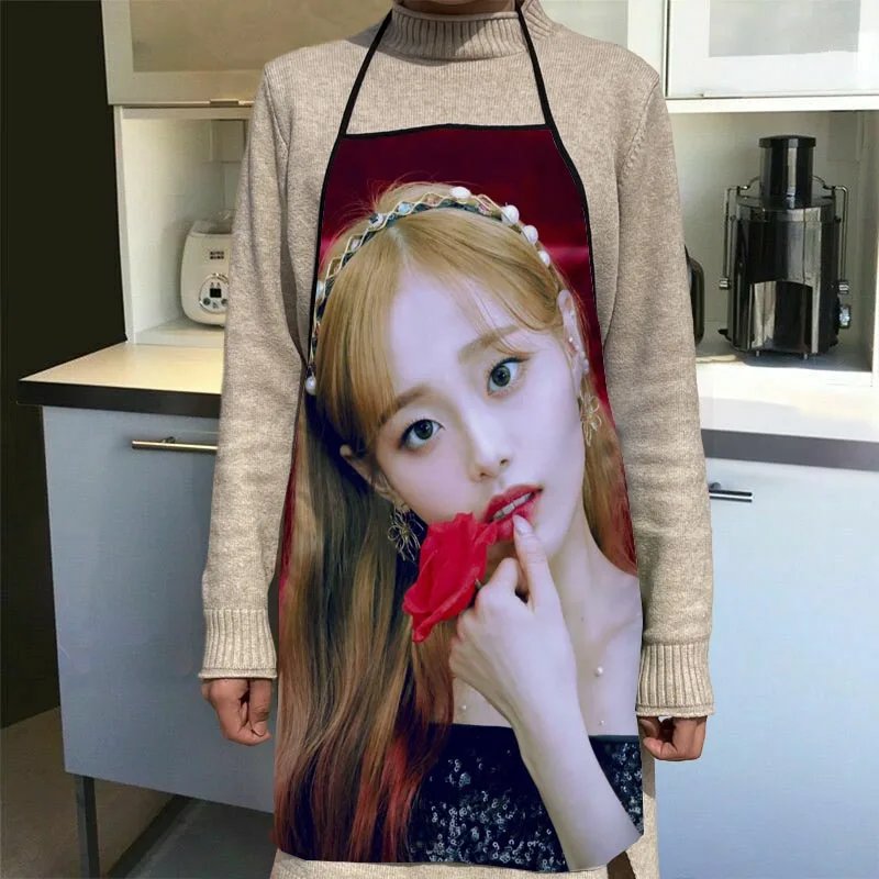 LOONA Kpop Apron Dinner Party Cooking Apron Adult Baking Accessories Waterproof Fabric Printed Cleaning Tools 1014