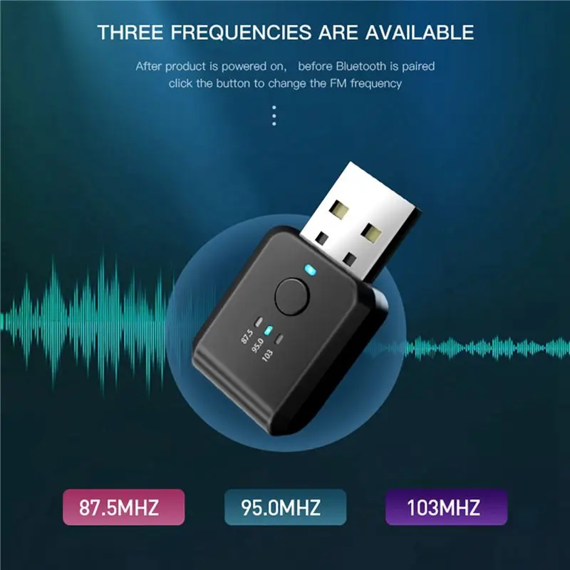 4X FM Transmitter Car Wireless Bluetooth 5.1 Radio Modulator Car Kit Handsfree Audio Adapter No Delay NO Noise