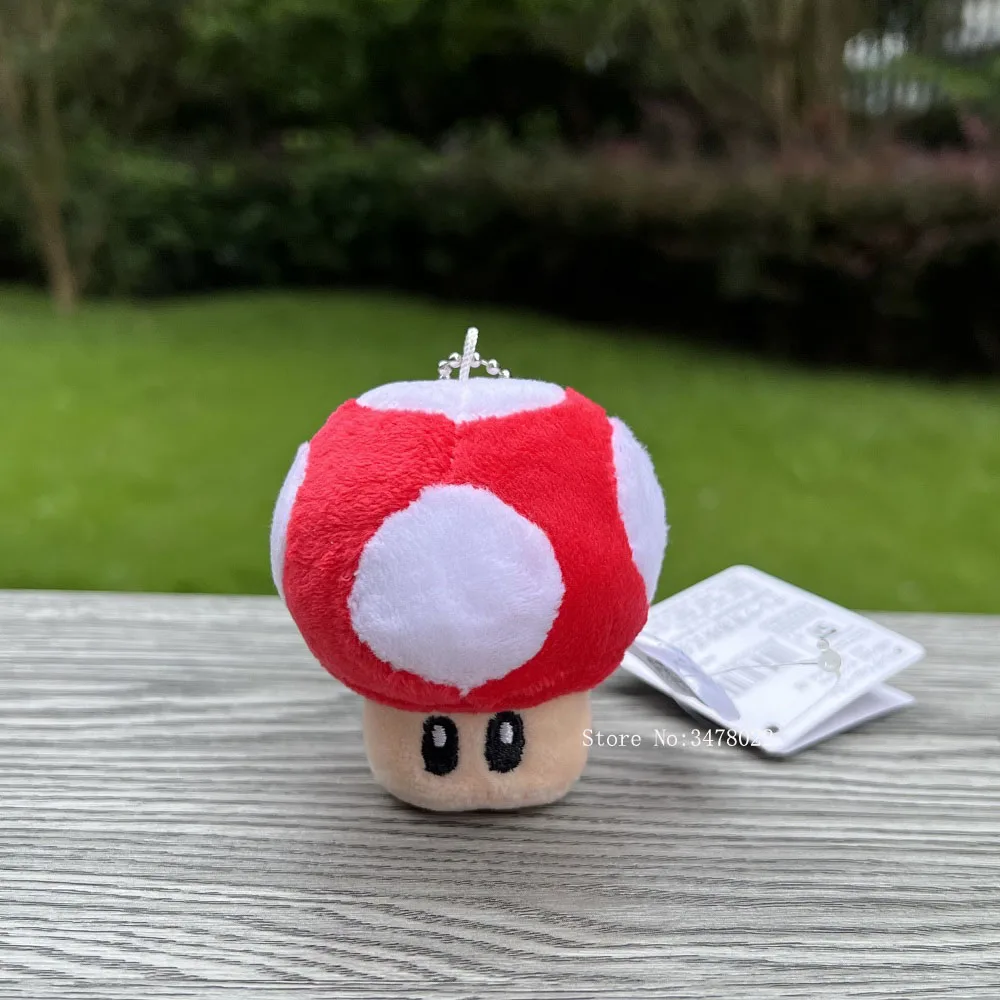 7cm Plüsch Niedliche Kröten-Pilz-Figur Rot Blau Stofftier Schlüsselanhänger Weiche Puppe – Detail 6