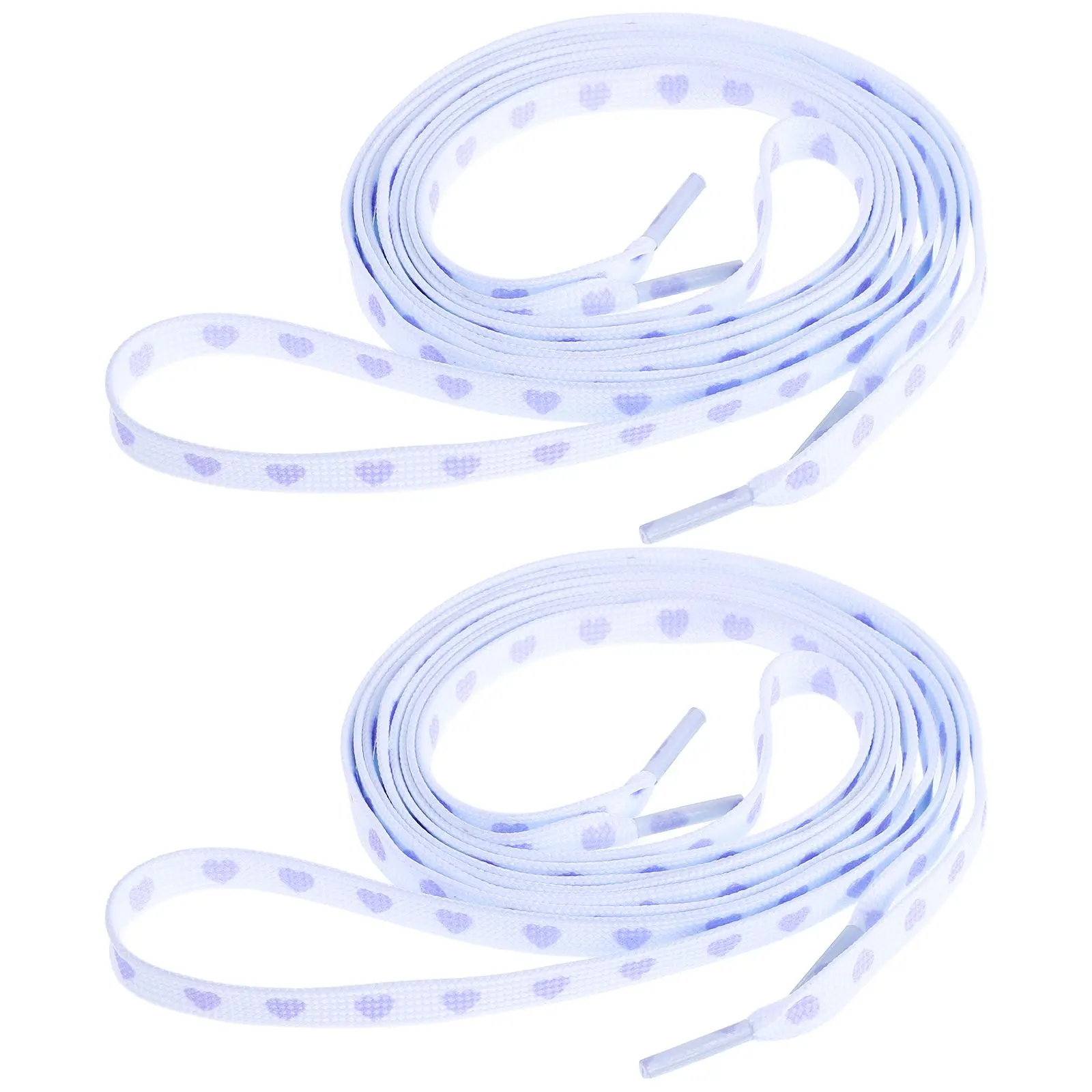 

4pcs Heart Shoelaces for Canvas Sneakers Skate Shoes Durable Polyester Lace Valentine Custom Colorful Print Unique Theme