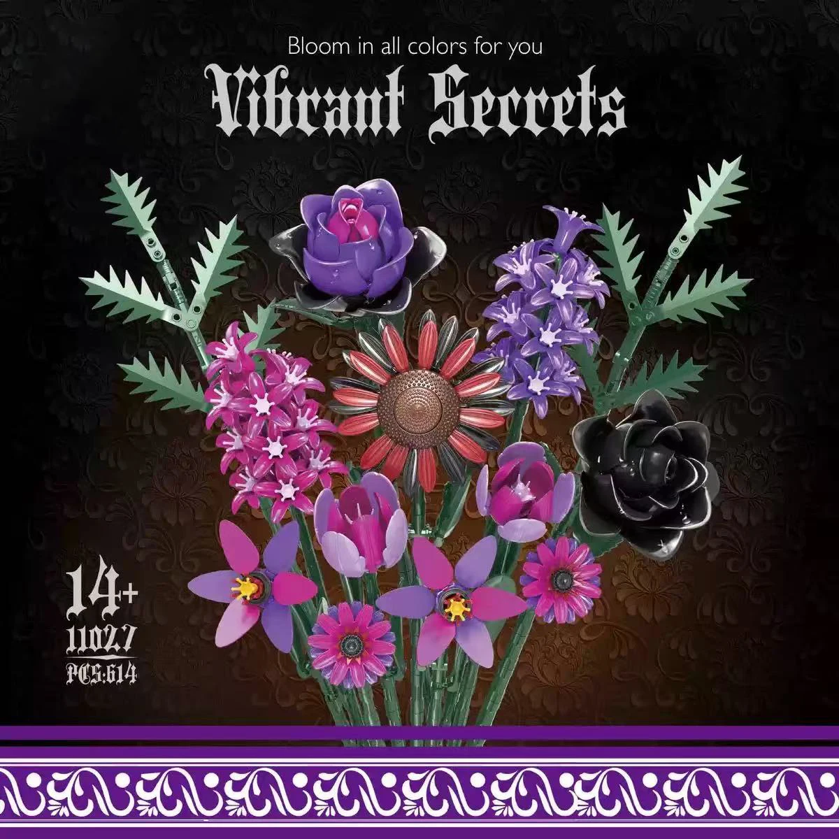 

Подарки ко Дню святого Валентина, готические цветочные строительные блоки, букеты, игрушки для сборки, праздничные подарки для девочек, искусственные цветы, игрушки своими руками