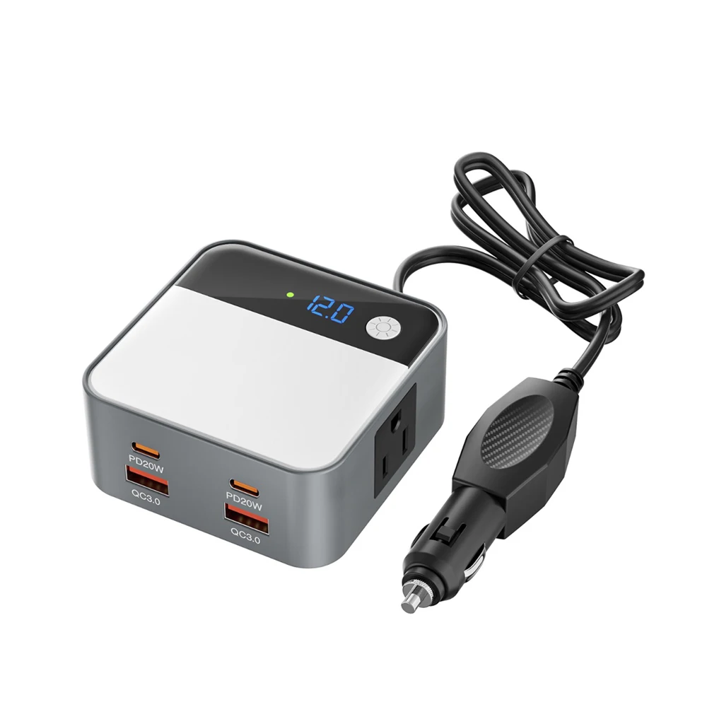 200W Car High-power Inverter DC 12V to AC 220V 230V Voltage Transformer Portable Car Power Conversion