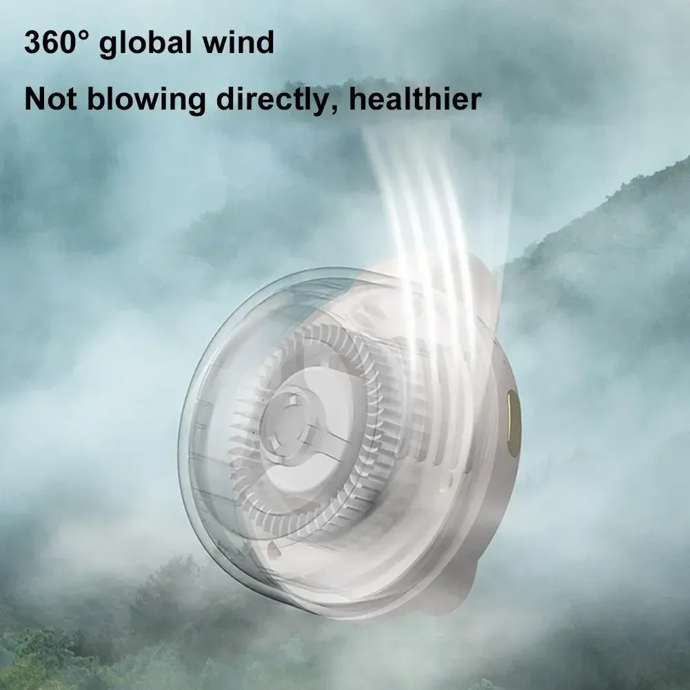 Portable Bladeless Waist Clip Fan 3 Speed Silent Cooling Device_voghion.com