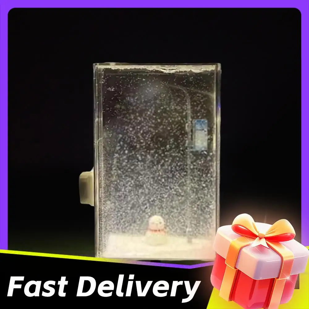 

1/2 шт. снежный пейзаж ночник снежная лампа материал пакет декоративный снежный ночной уличный фонарь ручной работы Рождественский свет DIY подарок