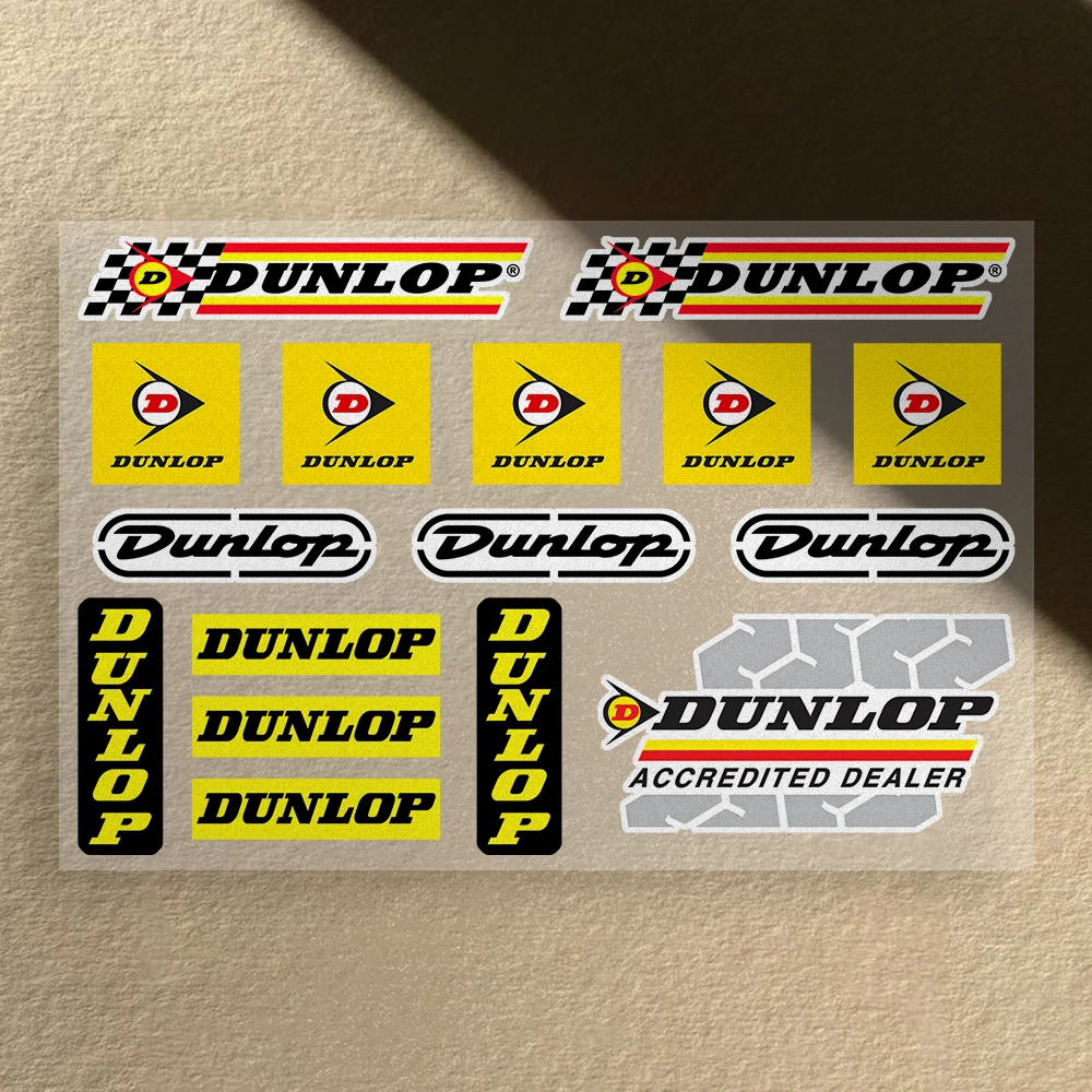 Calcomanías reflectantes para motocicletas, pegatinas para el cuerpo, calcomanías para cascos de coche y bicicleta, equipo de seguridad para conducción, visibilidad mejorada para D-Dunlop